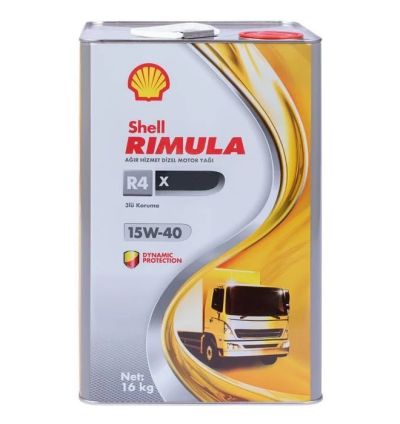 Shell Rimula R4 X 15W-40 - 18 Litre (16kg) Teneke