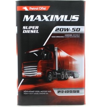 Petrol Ofisi Maximus 20w-50 Motor Yağı 18 Litre (16kg) Teneke